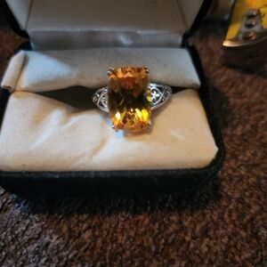 STS 925 Citrine sterling silver ring